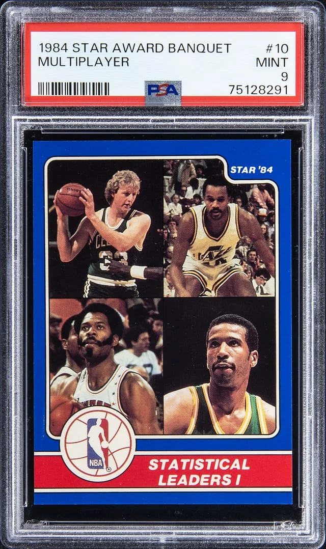 1983-84 Star Award Banquet Multiplayer Bird/Green/Gilmore/Dantley #10 card image