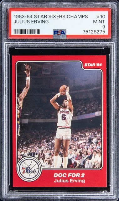 1983-84 Star Sixers Champions Julius Erving #10 card image