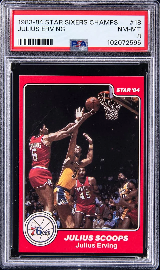 1983-84 Star Sixers Champions Julius Erving #18 card image