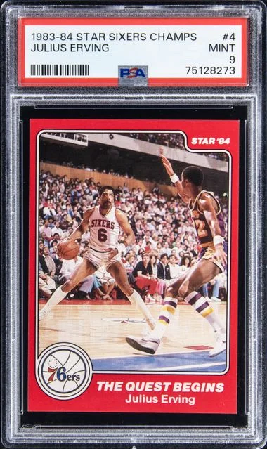 1983-84 Star Sixers Champions Julius Erving #4 card image