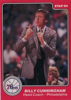 1983-84 Star Sixers Champs Billy Cunningham CO #2 card image