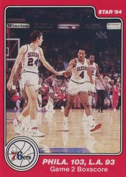 1983-84 Star Sixers Champs Bobby Jones / Moses Malone / Clint Richardson #12 card image
