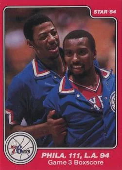 1983-84 Star Sixers Champs Earl Cureton / Andrew Toney #17 card image