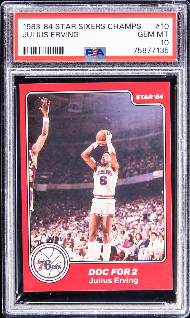 1983-84 Star Sixers Champs Julius Erving #10 card image