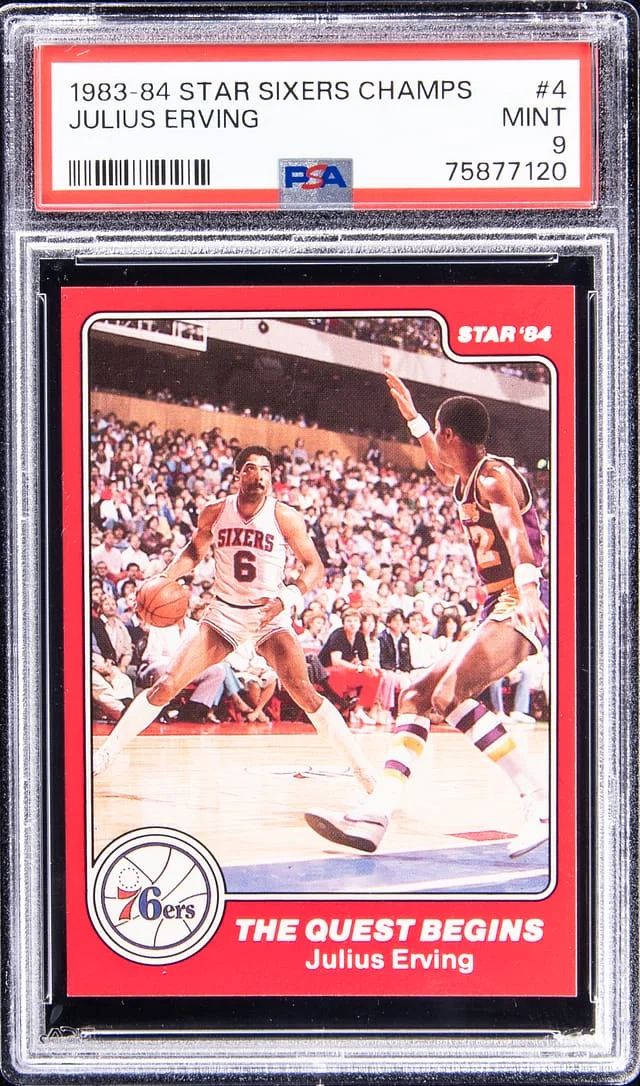 1983-84 Star Sixers Champs Julius Erving #4 card image
