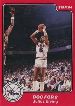 1983-84 Star Sixers Champs Julius Erving IA #10 card image
