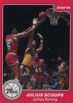 1983-84 Star Sixers Champs Julius Erving IA #18 card image
