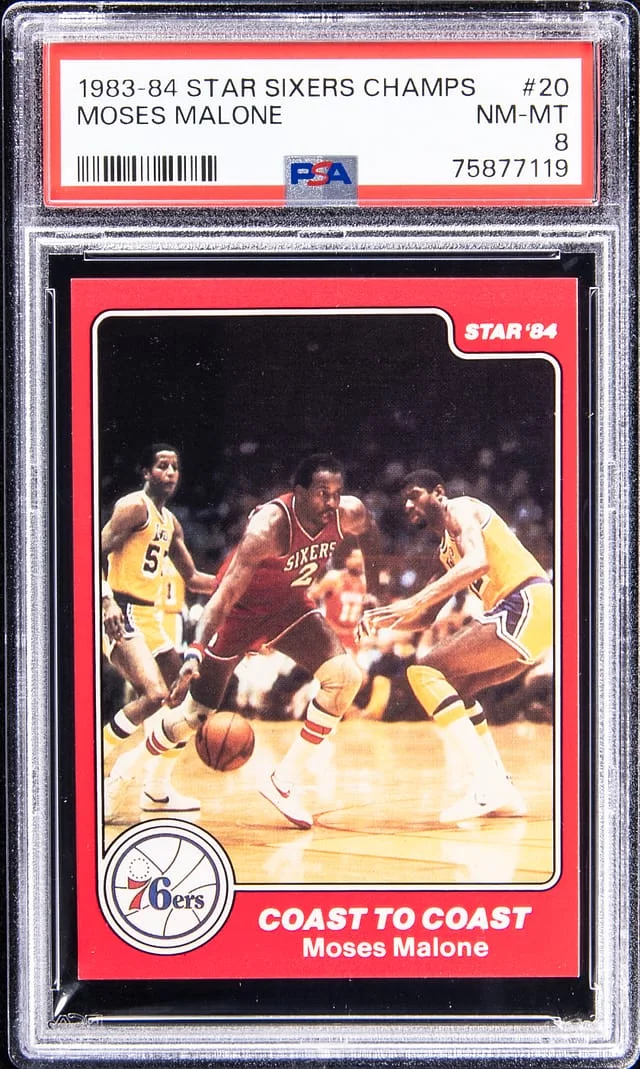 1983-84 Star Sixers Champs Moses Malone #20 card image