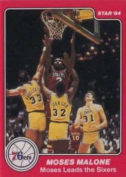 1983-84 Star Sixers Champs Moses Malone IA #14 card image