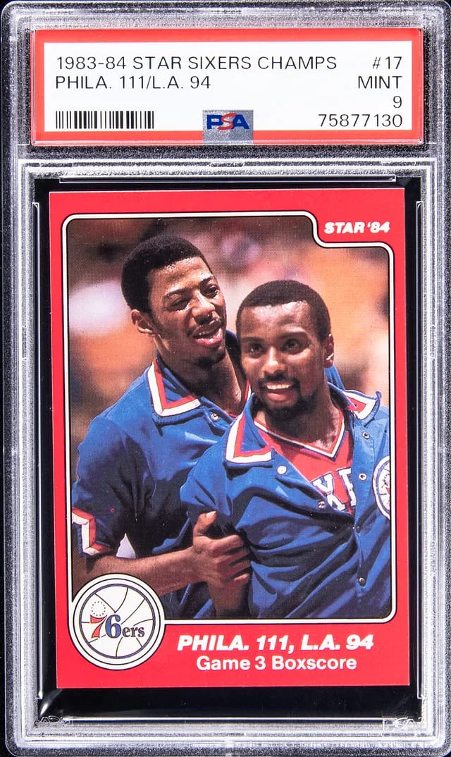 1983-84 Star Sixers Champs Phila. 111/L.A. 94 #17 card image