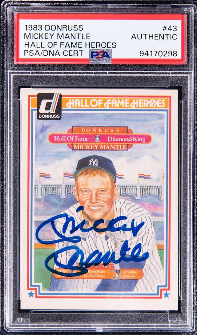 1983 Donruss Mickey Mantle Hall of Fame Heroes #43 card image