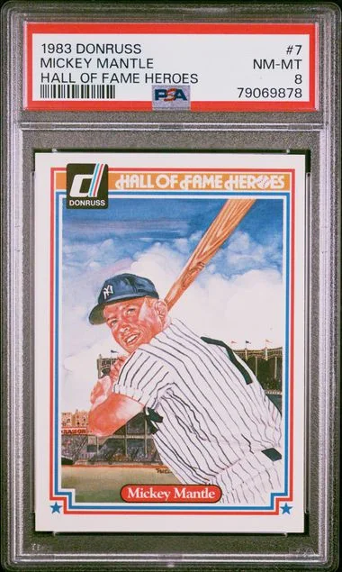1983 Donruss Mickey Mantle Hall Of Fame Heroes #7 card image