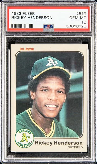 1983 Fleer Rickey Henderson #519 card image