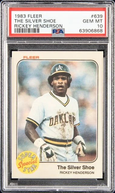 1983 Fleer The Silver Shoe Rickey Henderson #639 card image