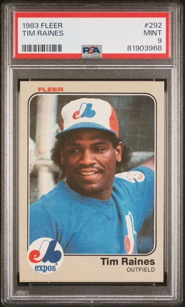 1983 Fleer Tim Raines #292 card image