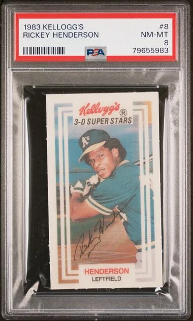 1983 Kellogg's Rickey Henderson #8 card image