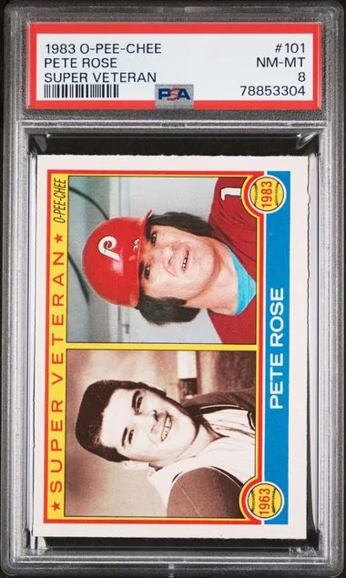 1983 O-Pee-Chee Pete Rose Super Veteran #101 card image