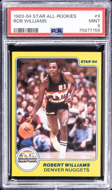 1983 Star All-Rookies Rob Williams #9 card image