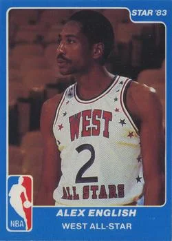 1983 Star All Star Game Alex English #15 card image