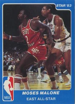 1983 Star All Star Game Moses Malone #7 card image