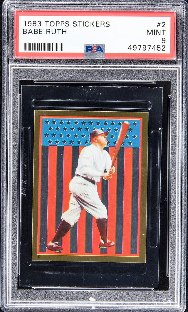 1983 Topps Babe Ruth Stickers #2 card image