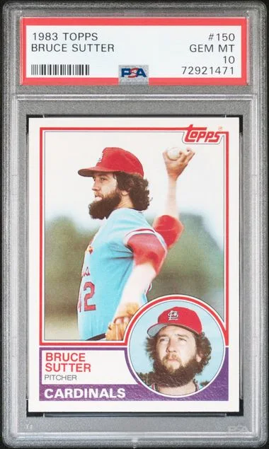 1983 Topps Bruce Sutter #150 card image