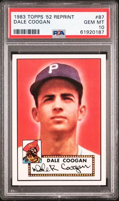 1983 Topps Dale Coogan 52 Reprint #87 card image