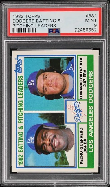 1983 Topps Dodgers Batting & Pitching Leaders #681 card image