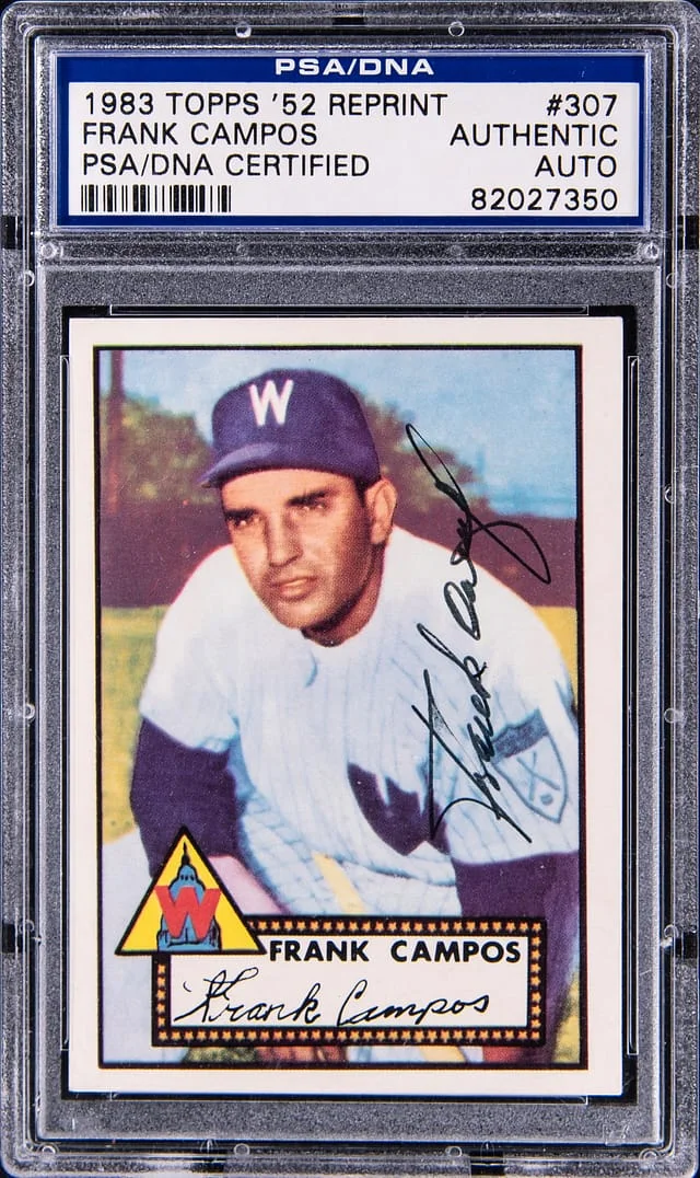 1983 Topps Frank Campos 1952 Reprint #307 card image