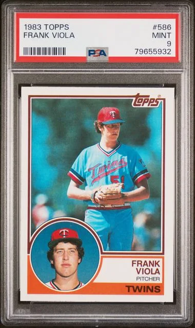 1983 Topps Frank Viola #586 card image
