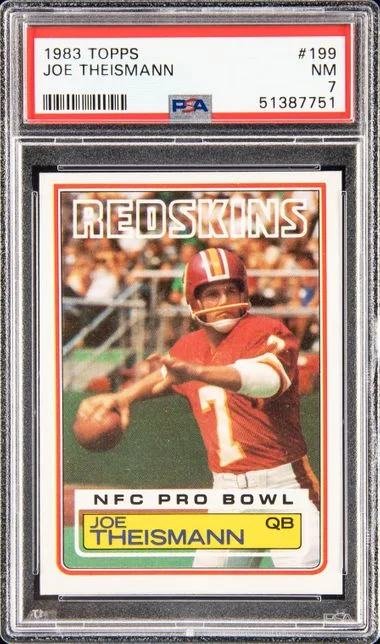 1983 Topps Joe Theismann #199 card image