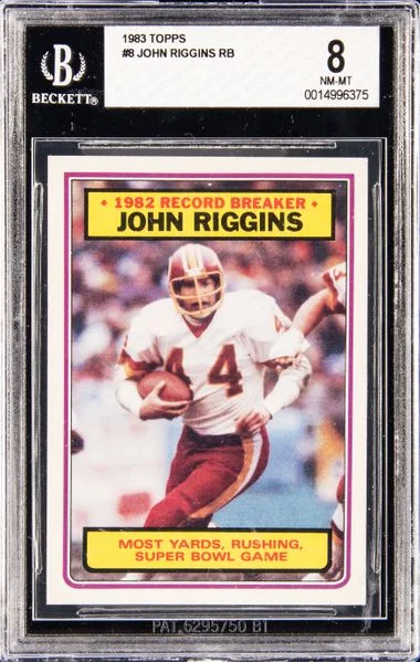 1983 Topps John Riggins Rb #8 card image