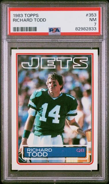 1983 Topps Richard Todd #353 card image