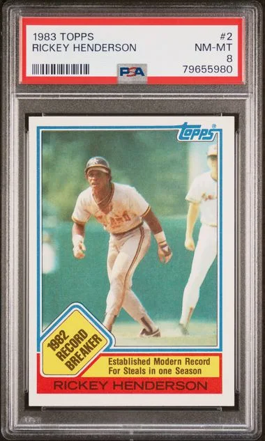 1983 Topps Rickey Henderson #2 card image