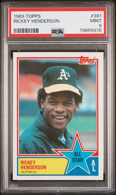 1983 Topps Rickey Henderson #391 card image
