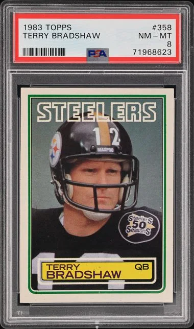 1983 Topps Terry Bradshaw #358 card image