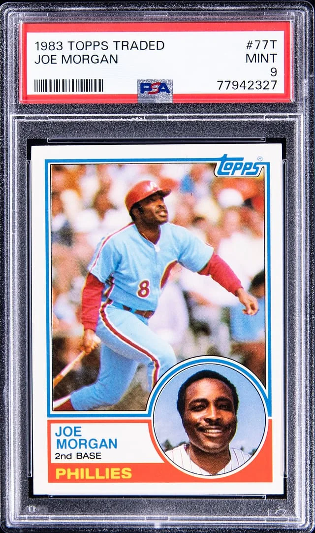 1983 Topps Traded Joe Morgan #77T card image