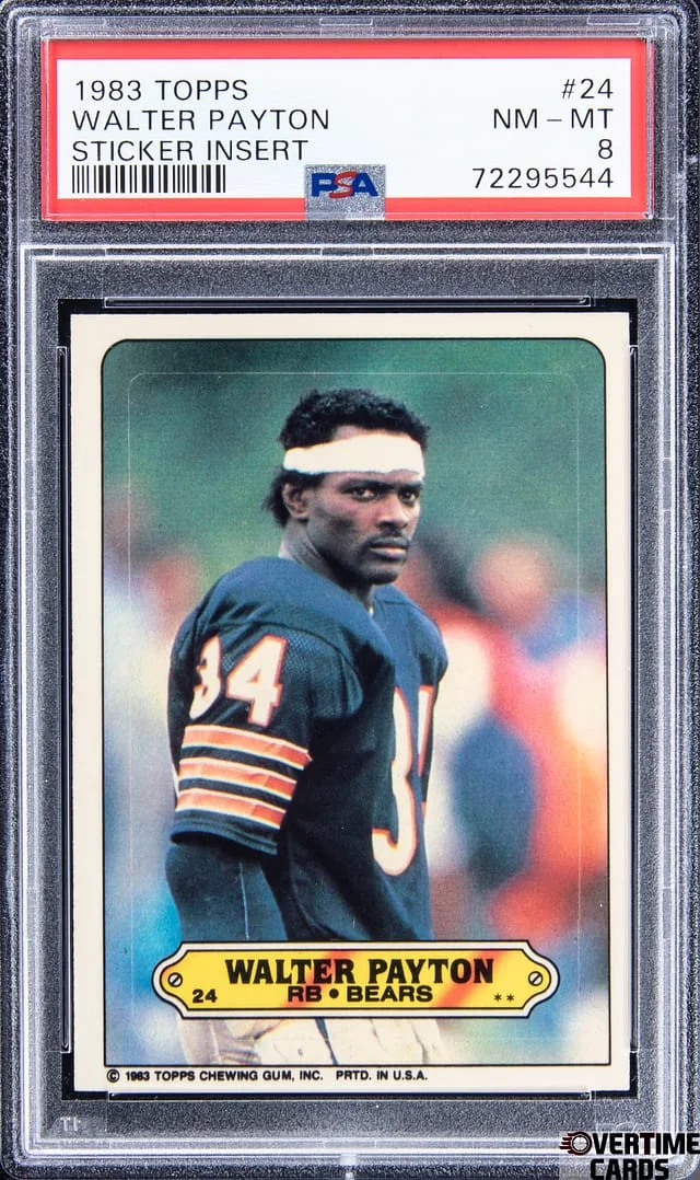 1983 Topps Walter Payton Sticker Insert #24 card image