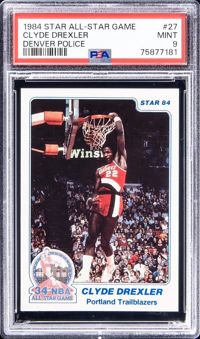 1984-85 Star All-Star Game Denver Police Clyde Drexler #27 card image