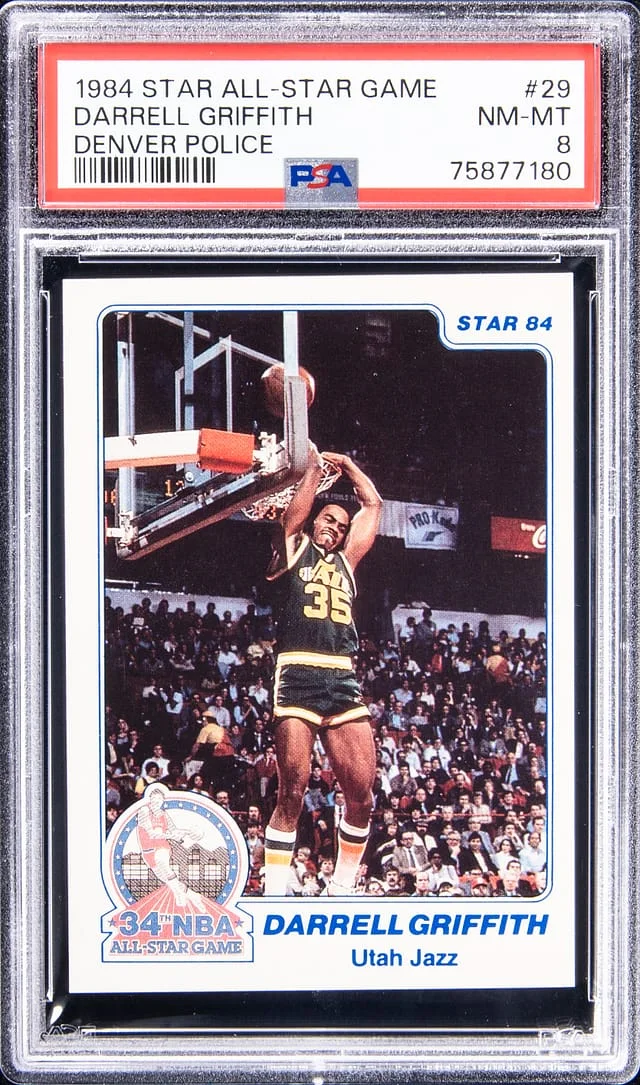 1984-85 Star All-Star Game Denver Police Darrell Griffith #29 card image
