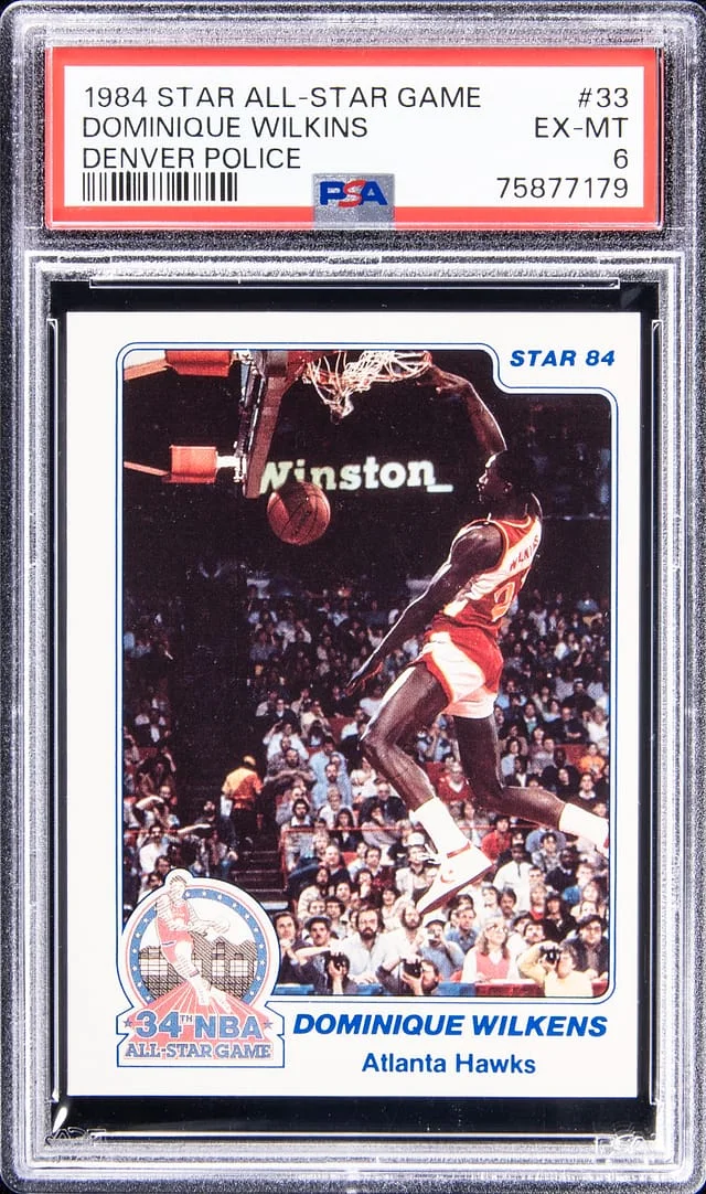 1984-85 Star All-Star Game Denver Police Dominique Wilkins #33 card image