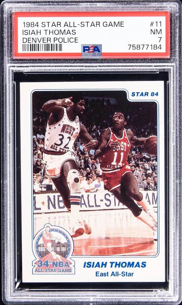 1984-85 Star All-Star Game Denver Police Isiah Thomas #11 card image