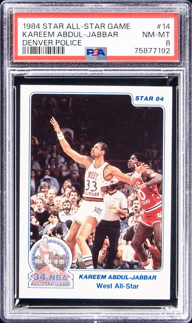 1984-85 Star All-Star Game Denver Police Kareem Abdul-Jabbar #14 card image