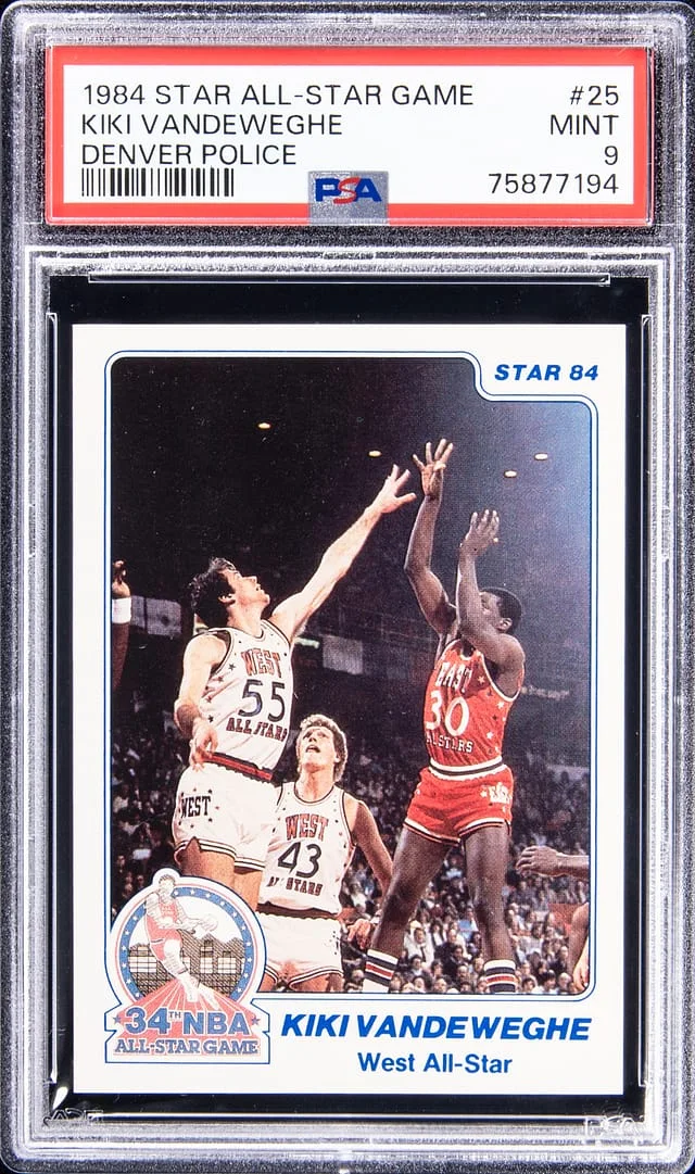 1984-85 Star All-Star Game Denver Police Kiki Vandeweghe #25 card image