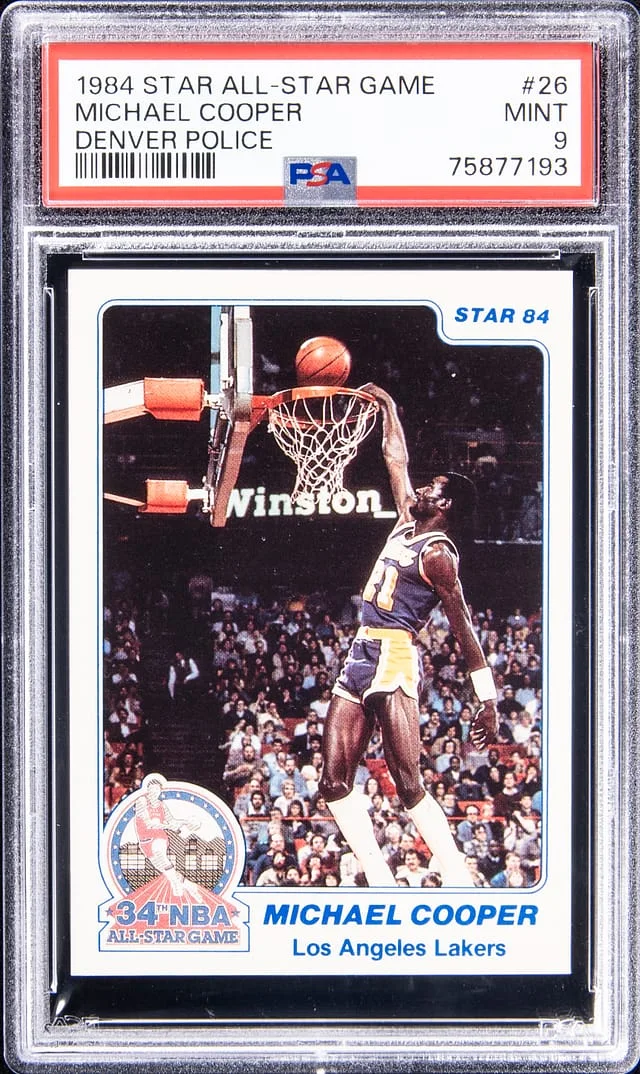 1984-85 Star All-Star Game Denver Police Michael Cooper #26 card image