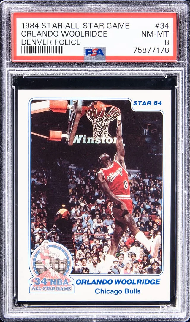 1984-85 Star All-Star Game Denver Police Orlando Woolridge #34 card image