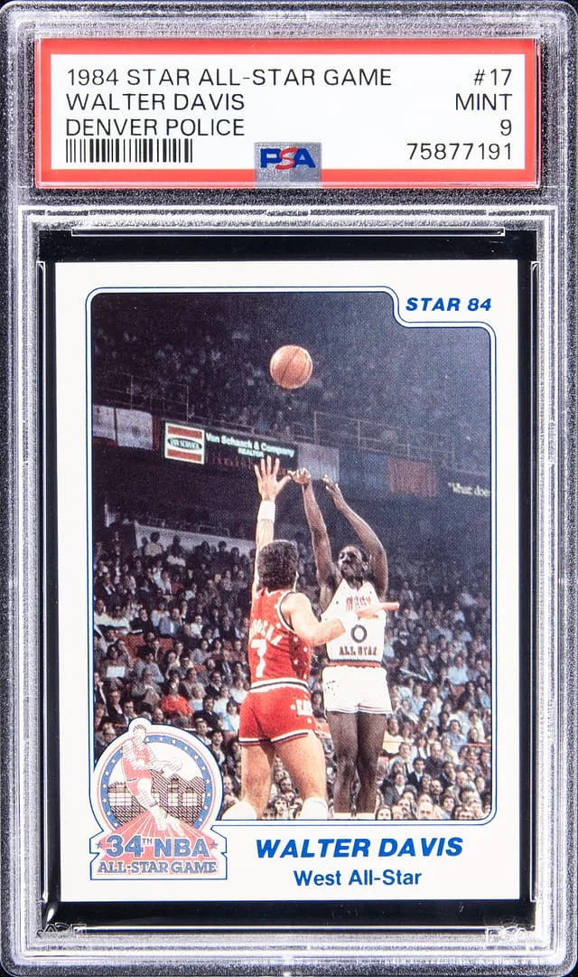 1984-85 Star All-Star Game Denver Police Walter Davis #17 card image