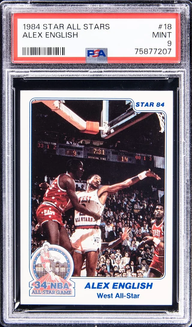 1984-85 Star All Stars Alex English #18 card image
