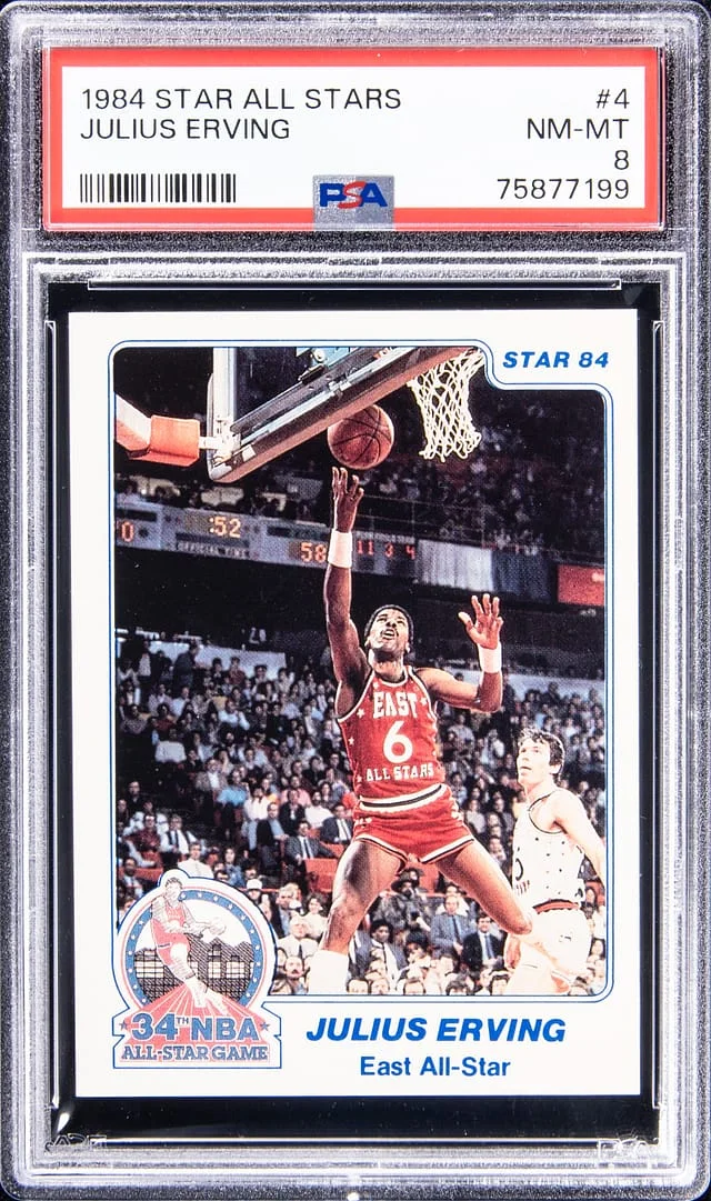 1984-85 Star All Stars Julius Erving #4 card image