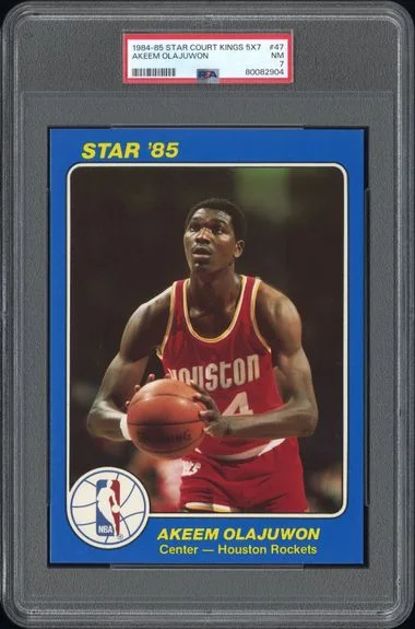 1984-85 Star Court Kings Supers 5X7 Akeem Olajuwon #47 card image
